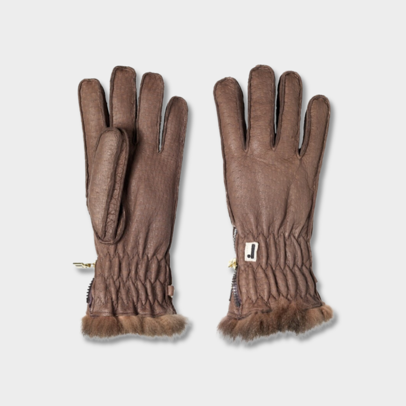 Art. 269/PO - Unisex Peccary Leather Ski Gloves