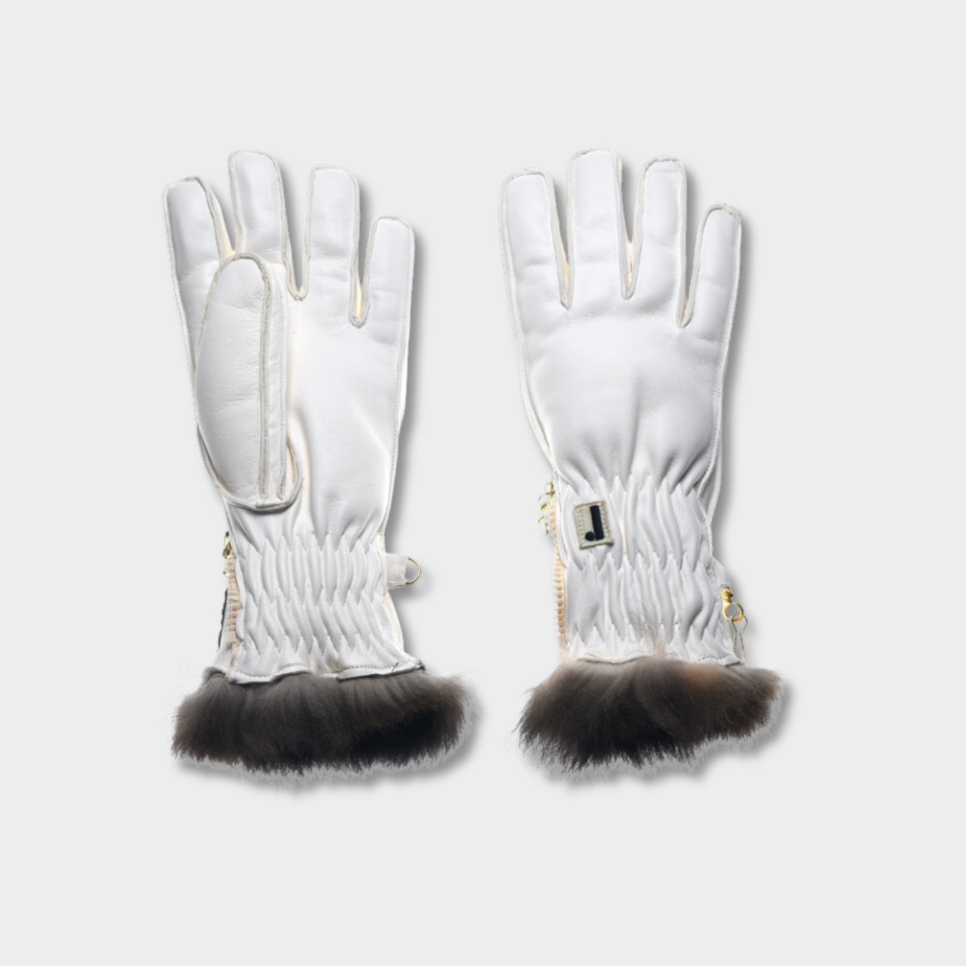 Art. 269/NO - Women's Nappa Ski Gloves with Opossum Fur Lining
